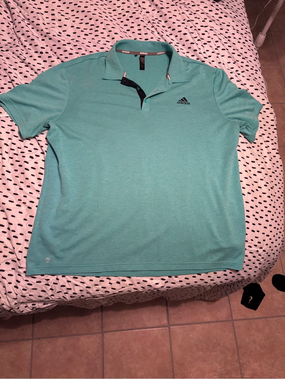 adidas Men’s Aqua Green Polo Shirt